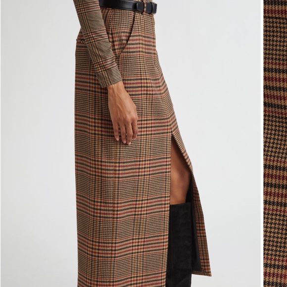 Veronica Beard Maxine Glen Plaid Wool Midi Skirt - Picture 2 of 6